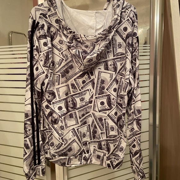 💵 $100 BILLS ZIP UP HOODIE 💵 - Picture 4 of 6